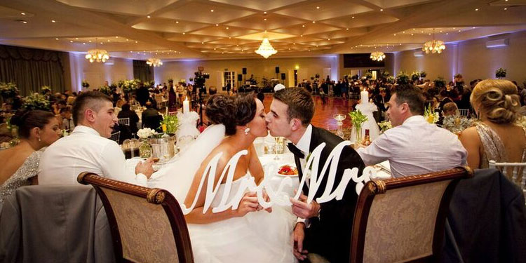 Elegant ballroom setup at Manor on High