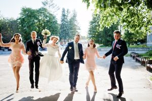 Wedding guests celebrating at Manor on High venue