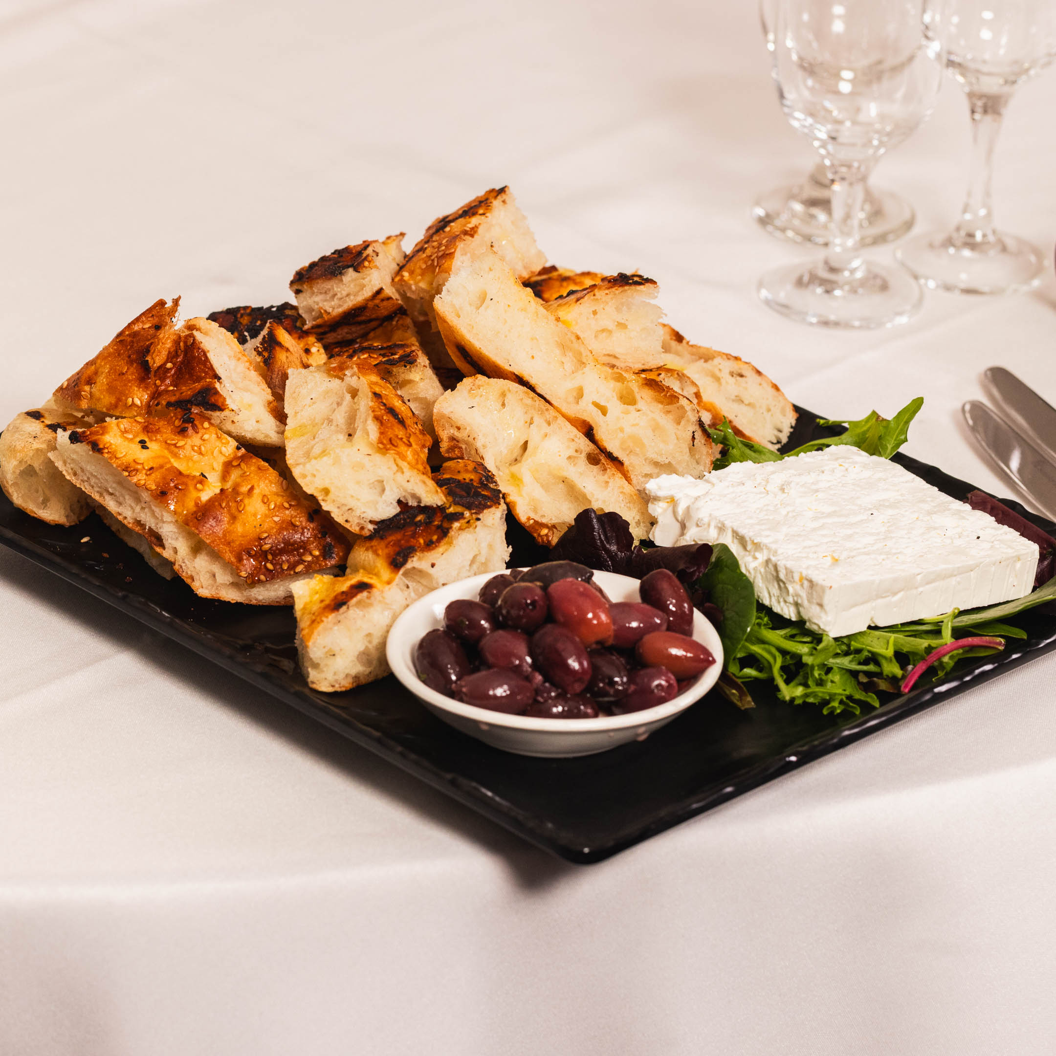 Olive and feta platter from Manor on High food menu