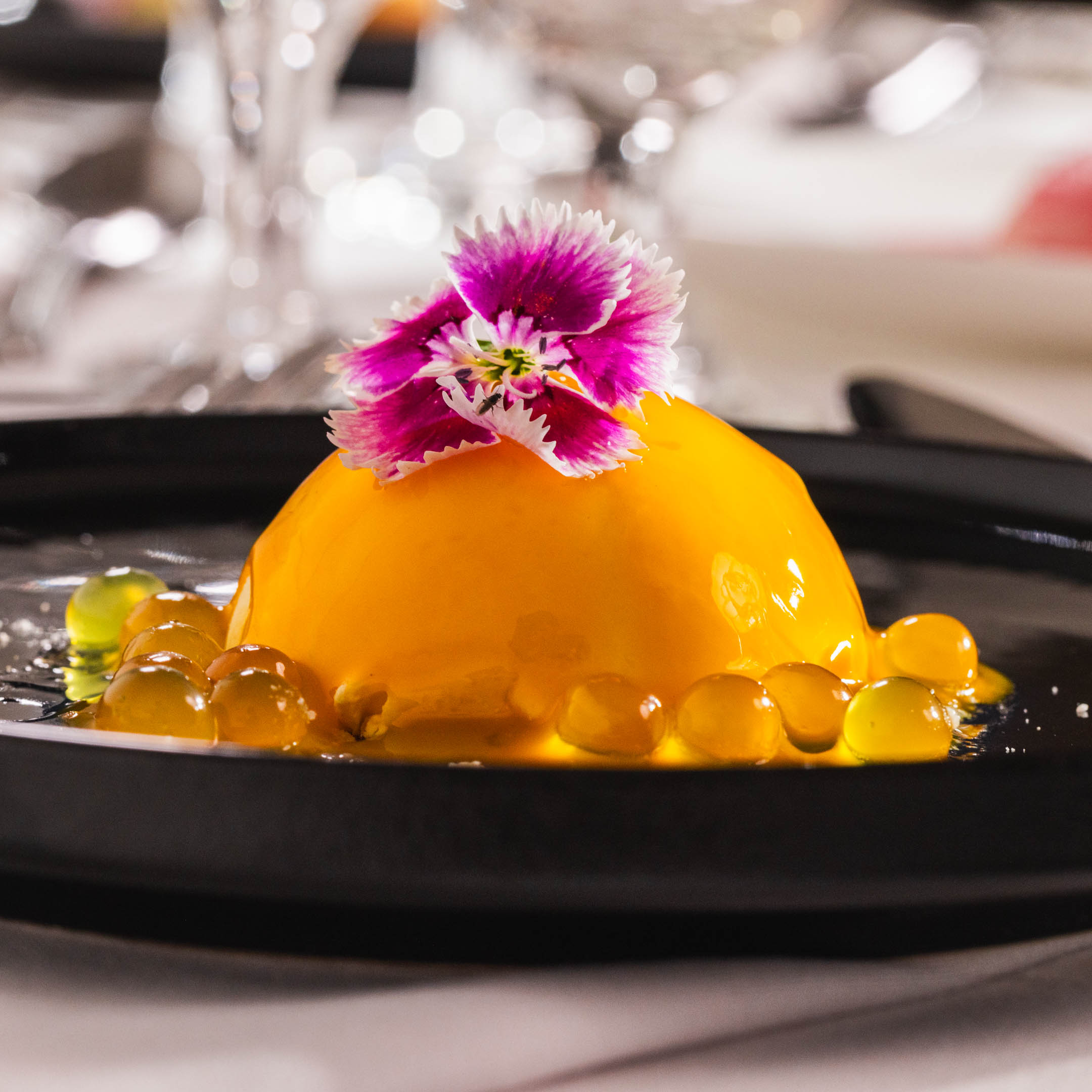 Passionfruit cheesecake dessert from Manor on High food menu